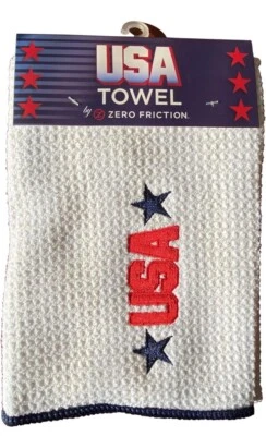 Toalla de golf deportiva Zero Friction con clip Waffle triple microfibra EE. UU. BLANCA Foto 1 de 4