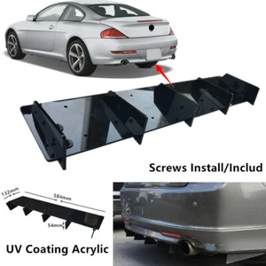 23x5" Fit For BMW 6 Series 2003-2010 E63 E64 650i Rear Bumper Diffuser Shark Fin - Imagen 1 de 11