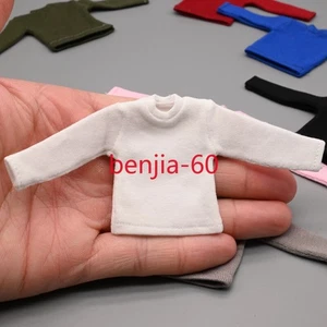 1PC 1/12 Long-sleeved T-shirt Top Sweater Clothes Fit 6'' Male Action Figure - Picture 1 of 17