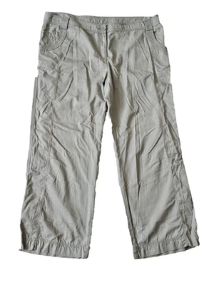 48 Sommerhose gerades Bein grau MARKS AND SPENCER 100% Baumwolle basic klassisch - Bild 1 von 4
