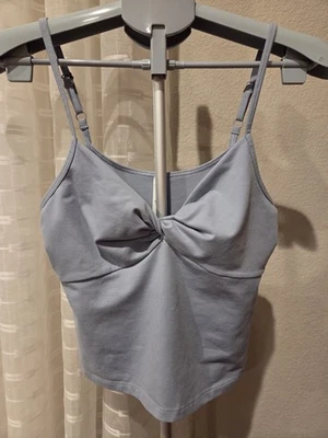 Cami Athleta Powervita Twist Feminina Tamanho Grande Azul Claro Excelente Estado Usado - Imagem 1 de 4