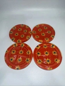 4 posavasos vintage naranja Lucite margaritas - Imagen 1 de 5