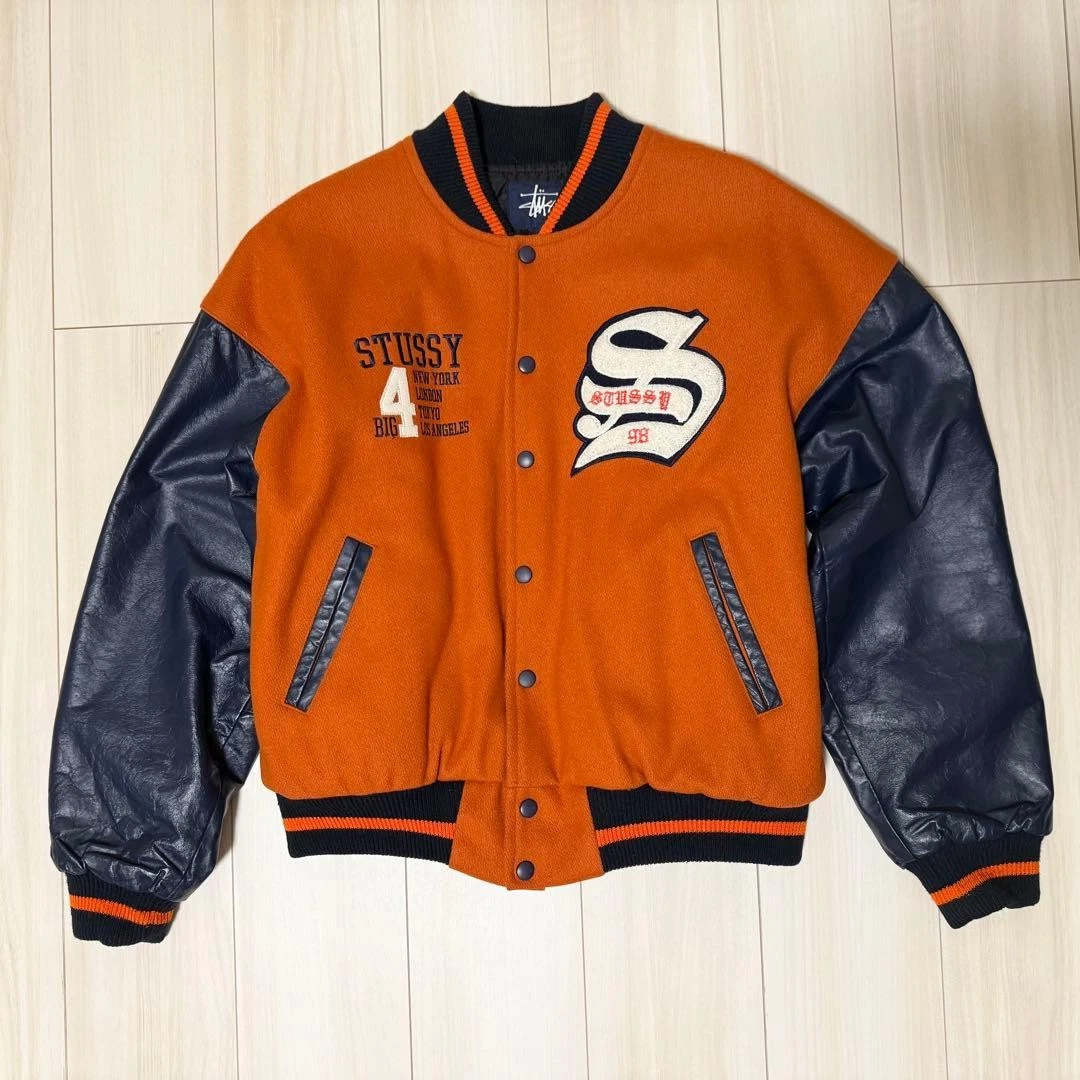 【最安値】STUSSY LEATHER FLIGHT JACKET Stussy LEATHER FLIGHT JACKET S