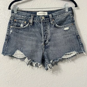 Aritzia Denim Forum The Ex-Boyfriend Denim Jean Blue Shorts High-Rise Size 25 - Picture 1 of 10