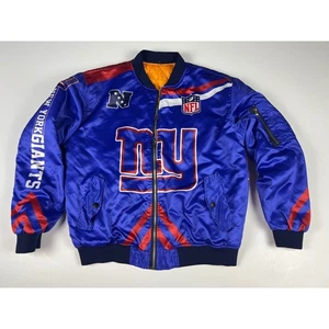 Vintage Replica New York Giants NFL Bomberjacke Full Zip Satin Herren Medium - Bild 1 von 19