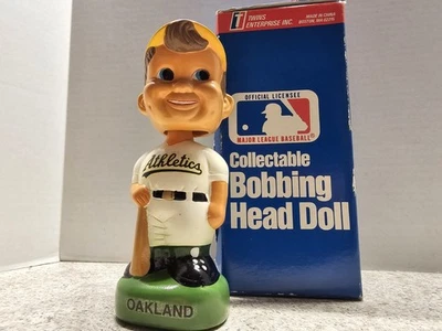 Oakland A's MLB 1990 Bobbleboy Bobblehead Twins Enterprises - Image 1 of 4