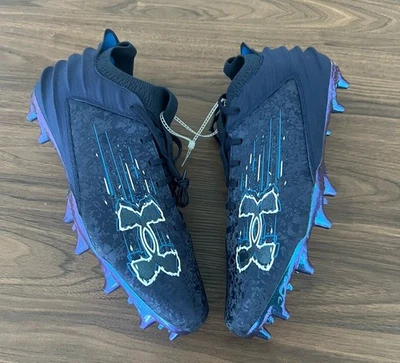 Size 13 Men’s Under Armour Blur Smoke Suede 2.0 MC Football Cleat 3027978-401 - Image 1 of 4