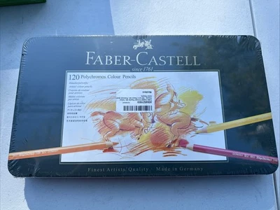 Juego de lápices de colores Faber-Castell 120 piezas calidad premium policromados en lata de metal Foto 1 de 2