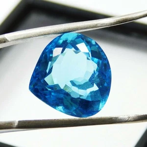 9.75 Ct Natural Loose Aquamarine Pear Cut CERTIFIED Ocean Blue Gemstone - Picture 1 of 8