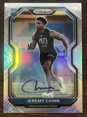 2020 Prizm Jeremy Chinn Rookie Auto Silver Prizm RC #367 Raiders - Image 1 of 2