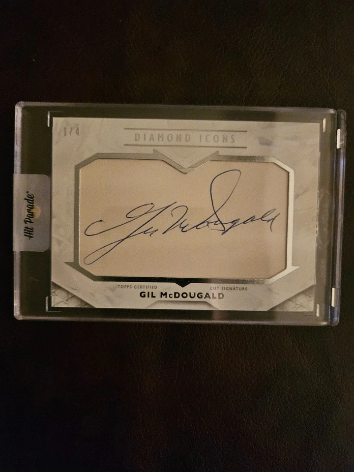 2018 Topps Diamond Icons Gil McDougald Cut Signature Auto 1/4 - Image 1 of 2
