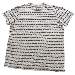 Mossimo Tribal T Shirt Men XL Gray Cream Red Striped Boho Geometric Surf Skater - Picture 1 of 19