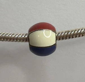 Authentic Pandora Charm Silver & Enamel Beach Ball  S925 ALE Retired M2699 - Picture 1 of 3