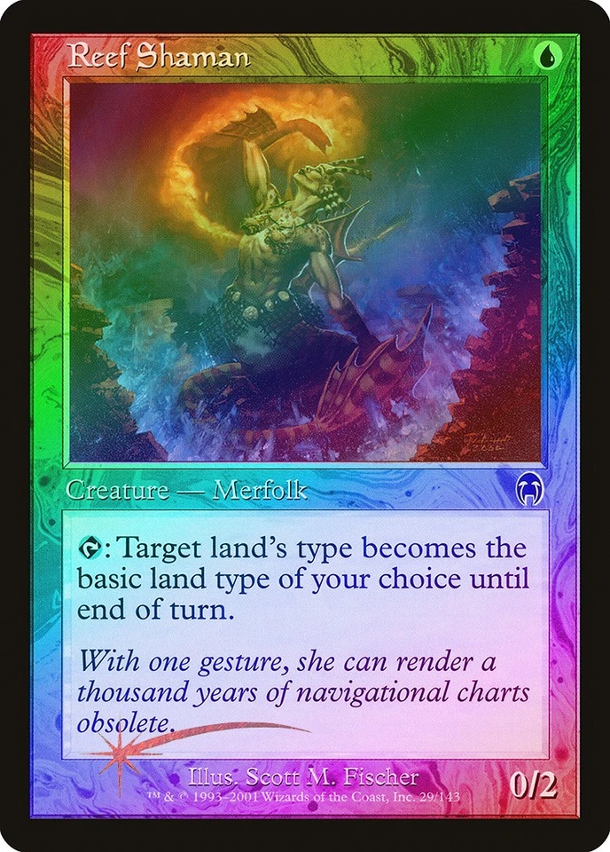 Reef Shaman FOIL Apocalypse PLD Blue Common MAGIC THE GATHERING CARD ABUGames - Image 1 of 1