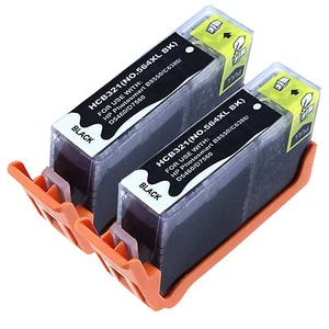 2pk 564XL Black Ink for HP 564 XL Photosmart B209a B210a B8500 B8550 B8553 B8558 - Picture 1 of 1