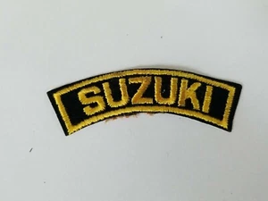 Vintage Sew On Motorcycle Jacket Patch Suzuki 4 inch wide - Picture 1 of 4