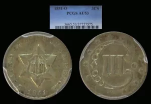 1851-O Three Cent Silver....Nice original Tone! - Picture 1 of 1
