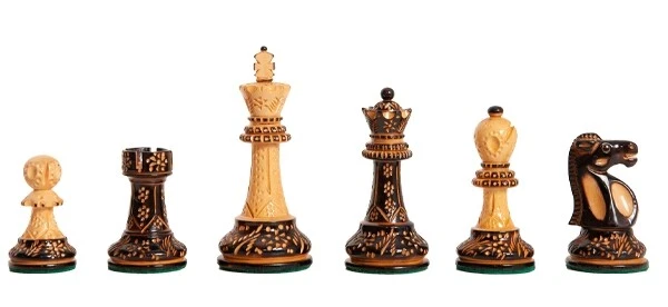 The Burnt Reykjavik II Chess Set - Pieces Only - 3.75" King - Image 1 of 1