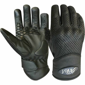 Guantes de moto ADM para hombre dedo completo carreras equitación deportes piel de vaca cuero 9006 - Imagen 1 de 7