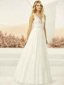 Hochzeitskleid Brautkleid Bianco Evento Vivienne A-Linie Boho Größe 38 - Bild 1 von 9