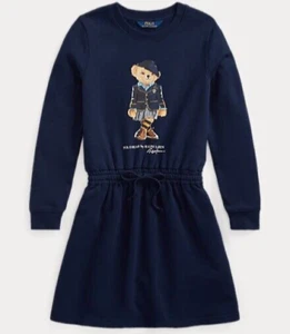 Polo Ralph Lauren Iconic Beret Polo Bear fleece dress Sz XL (16) youth NWTAndove - Picture 1 of 5