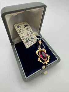 Vintage 14K 583 Gold Pendant USSR Soviet Jewelry Elegant Design Free Ship 3.92g - Picture 1 of 10