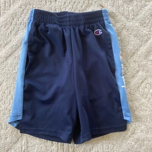 Boy's S 7/8 Champion athletic gym shorts blue pre-owned VGC - Picture 1 of 4