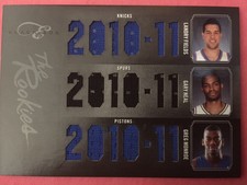 2010-11 Elite Black Box Rookies Triple Jersey Fields/Gary Neal/Greg Monroe 29/49