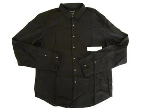 NWT CALVIN KLEIN JEANS Stripes Patterned Cotton Blends Black Shirt Men's Sz XXL - Picture 1 of 4