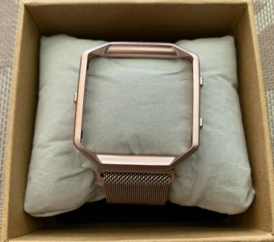 Lote de bandas de metal Fitbit Blaze, 42 mm grande, oro rosa, cierre magnético Foto 1 de 3