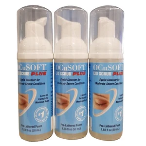 3x OCuSOFT Lid Scrub Plus Eyelid Foam Cleanser for Blepharitis 50ml - Picture 1 of 4