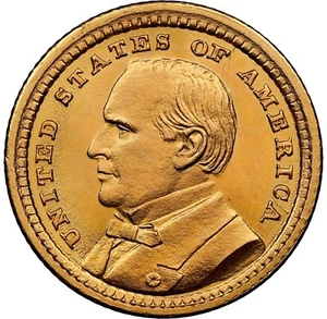 1903 Louisiana Purchase Gold Dollar - NGC Unc Details - Amazing Orange Color ! - Picture 1 of 4