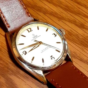 TUDOR Small Rose Oyster 7960 Gold Index Hand Winding Men's Watch 37cm Used - Picture 1 of 5