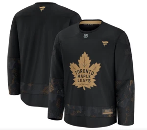 Toronto Maple Leafs Fanatics Black 2024 Military Appreciation Practice Jersey - Picture 1 of 3