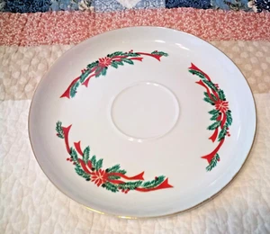 PINSETTIA & CINTAS China fina ~ Bandeja de patatas fritas, sándwiches o cruditas de China - Imagen 1 de 5