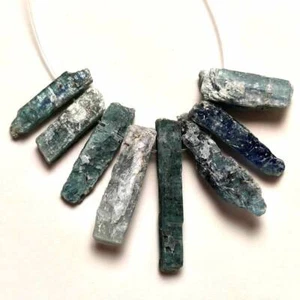 21g/8pcs Natural Kyanite Lemuria stick w/ Hole Reiki Healing 043 - Picture 1 of 5