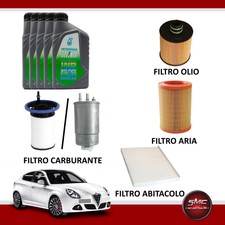 KIT TAGLIANDO FILTRI MISTI + 5LT OLIO SELENIA ALFA ROMEO GIULIETTA 1.6 JTDM