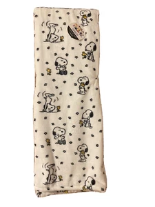 Fun Snoopy Coffee & Woodstock White Plush Throw Blanket 50x70 inch - Picture 1 of 3