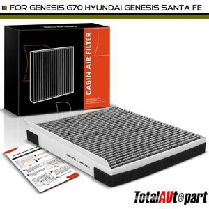 Carbon Cabin Air Filter for Genesis Hyundai Equus Genesis Santa Fe Kia Stinger - Picture 1 of 8