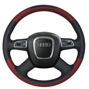 For Audi Q7 DIY Hand-stitched Car Steering Wheel Cover  Non-slip Top Leather - Picture 1 of 3