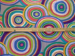 OOP 26x44" Kaffe Fassett Rowan GP67 TARGETS Contrast Brights Cotton Quilt Fabric - Picture 1 of 6