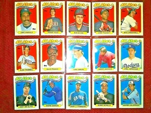 1989 TOPPS TIFFANY ALL STARS HOFS LOT OF 15: Puckett Winfield Gibson & MORE - Picture 1 of 4