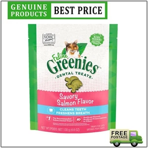 GREENIES Salmon Flavour Feline Dental Treats for Cat 130 Gm PINK - Picture 1 of 2