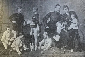 1893 Vintage Magazine Illustration German Emperor William & His Family - Picture 1 of 2