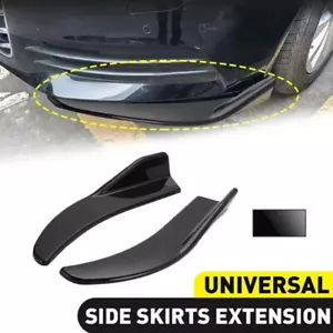 Front/Rear Bumper Spoiler Lip Diffuser Splitter Protector Glossy Black Universal - Picture 1 of 10