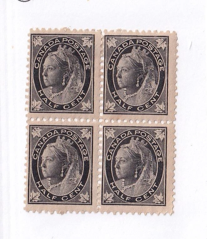 CANADÁ # 66 VF-MNH 2 MH NEGRO DE 4 Q/VIC 1/2 cts valor CAT $160 Foto 1 de 1