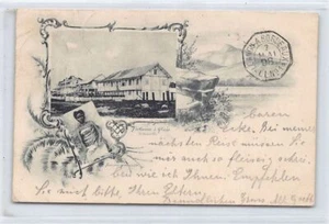 Gabun - Fabrik im Glas - Gabunin - VORLÄUFER POSTKARTE Jahr 1898 - Verlag - Bild 1 von 2