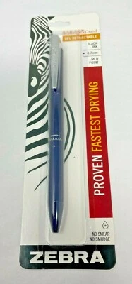 Zebra Sarasa Grand Retractable Gel Pen, Navy Barrel .7mm, Blk Ink, Carded