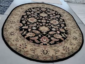 BLACK / BEIGE 7'-6" X 9'-6" Back Stain Rug, Reduced Price 1172733611 HG957A-8OV - Picture 1 of 4