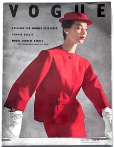 1952 Balenciaga Horst Vogue 50s vintage fashion beauty magazine Paris Original - Picture 1 of 4